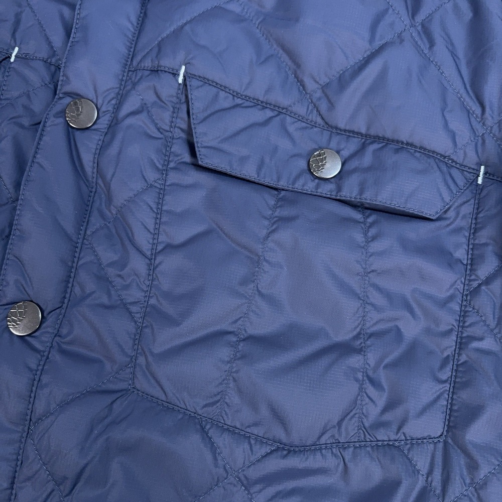 Stio Skycrest Insulated Snap Shirt Quilted Jacket Men's L Navy Thermore Ecodown - Picture 8 of 16